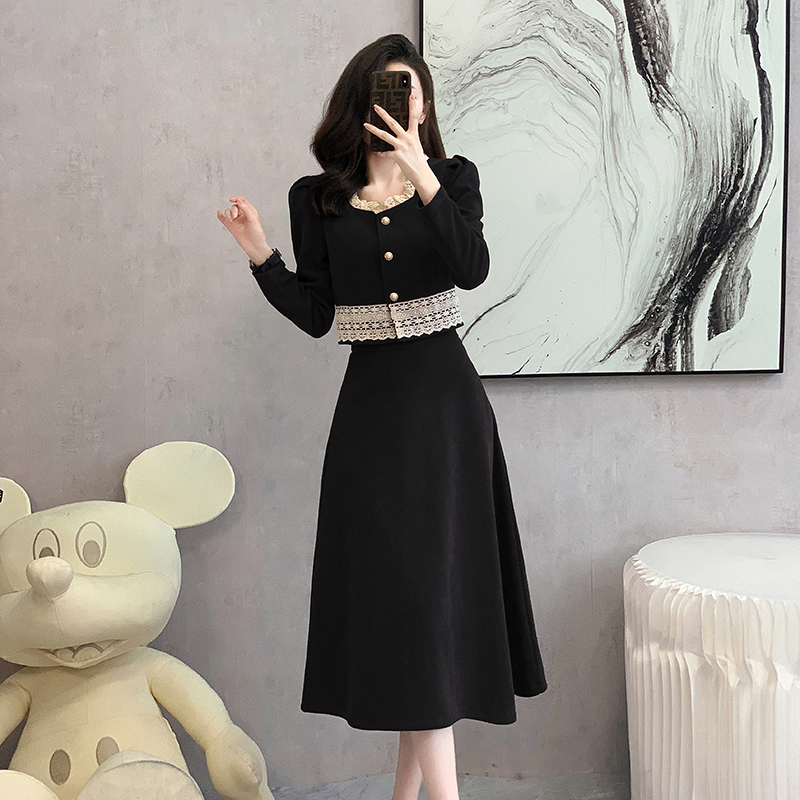 New French Vintage Hepburn Style Two-Piece Skirt Set for Women - Image 4
